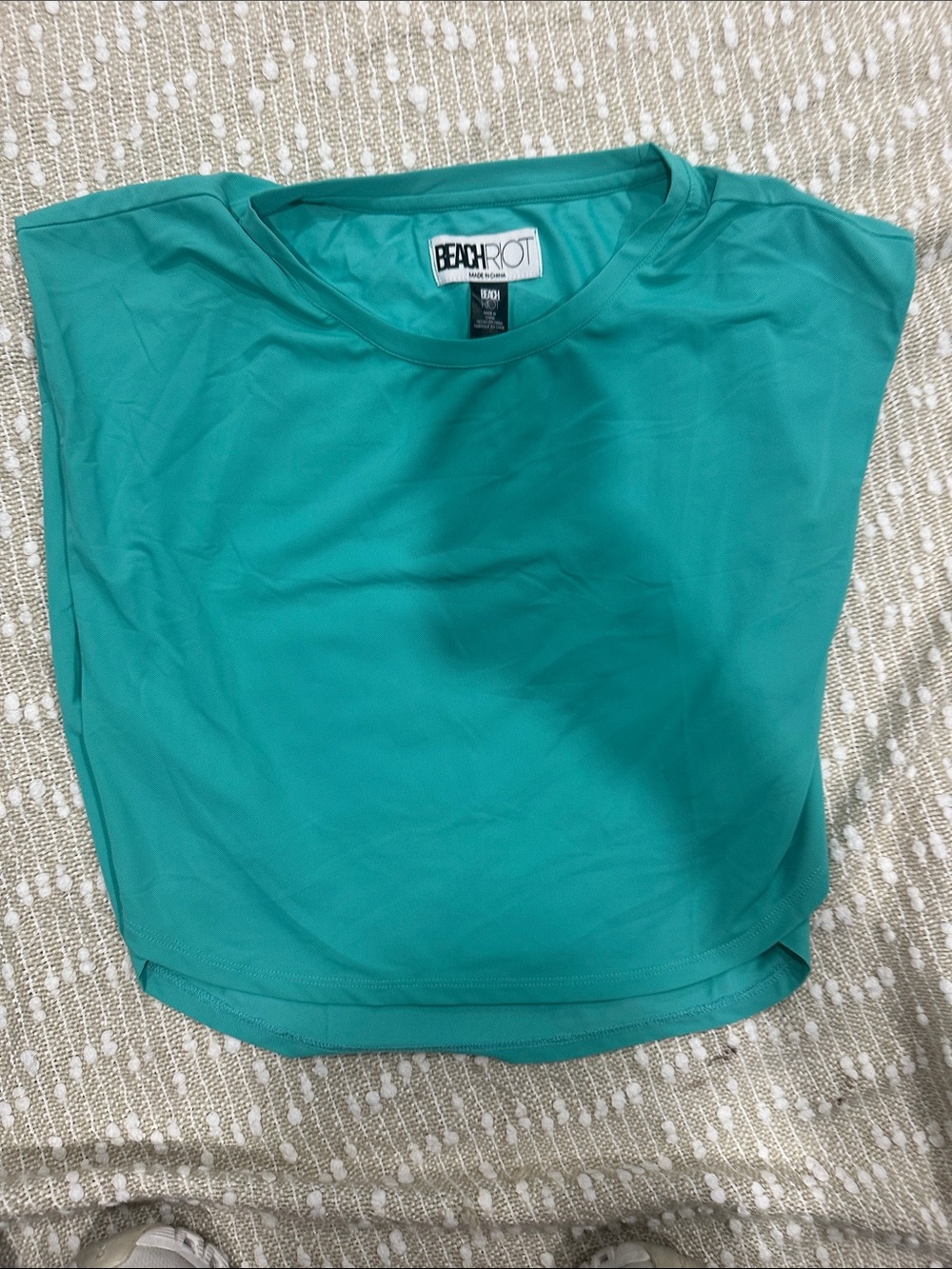 Beach Riot Teal Cap-Sleeve Tank